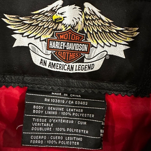 Harley Davidson Leather Red Heart Jacket - Picture 4 of 11